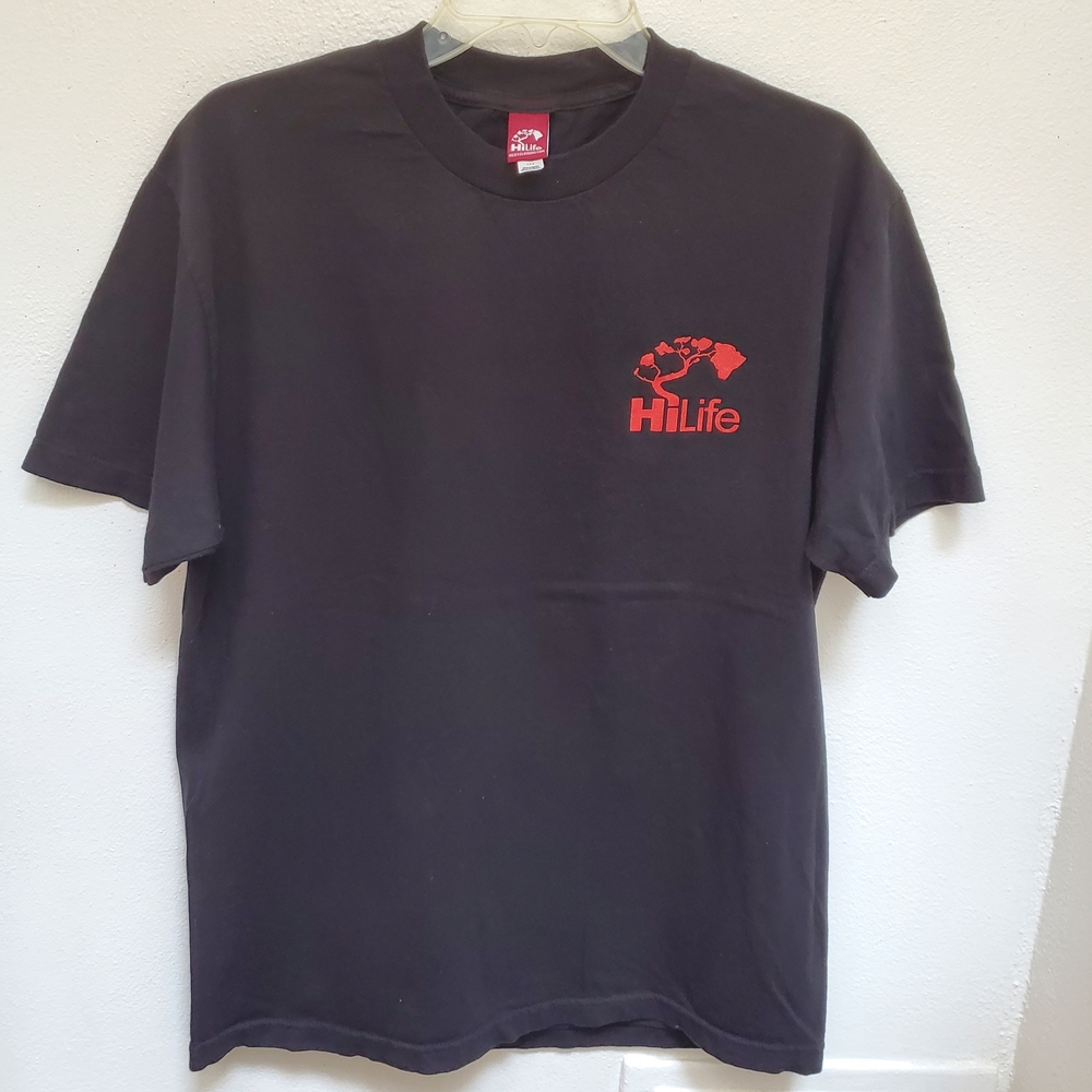 HiLife Shirt Volcano Lava Fire Graphic Hawaiian Tee Cotton Maui Honolulu Size Lg